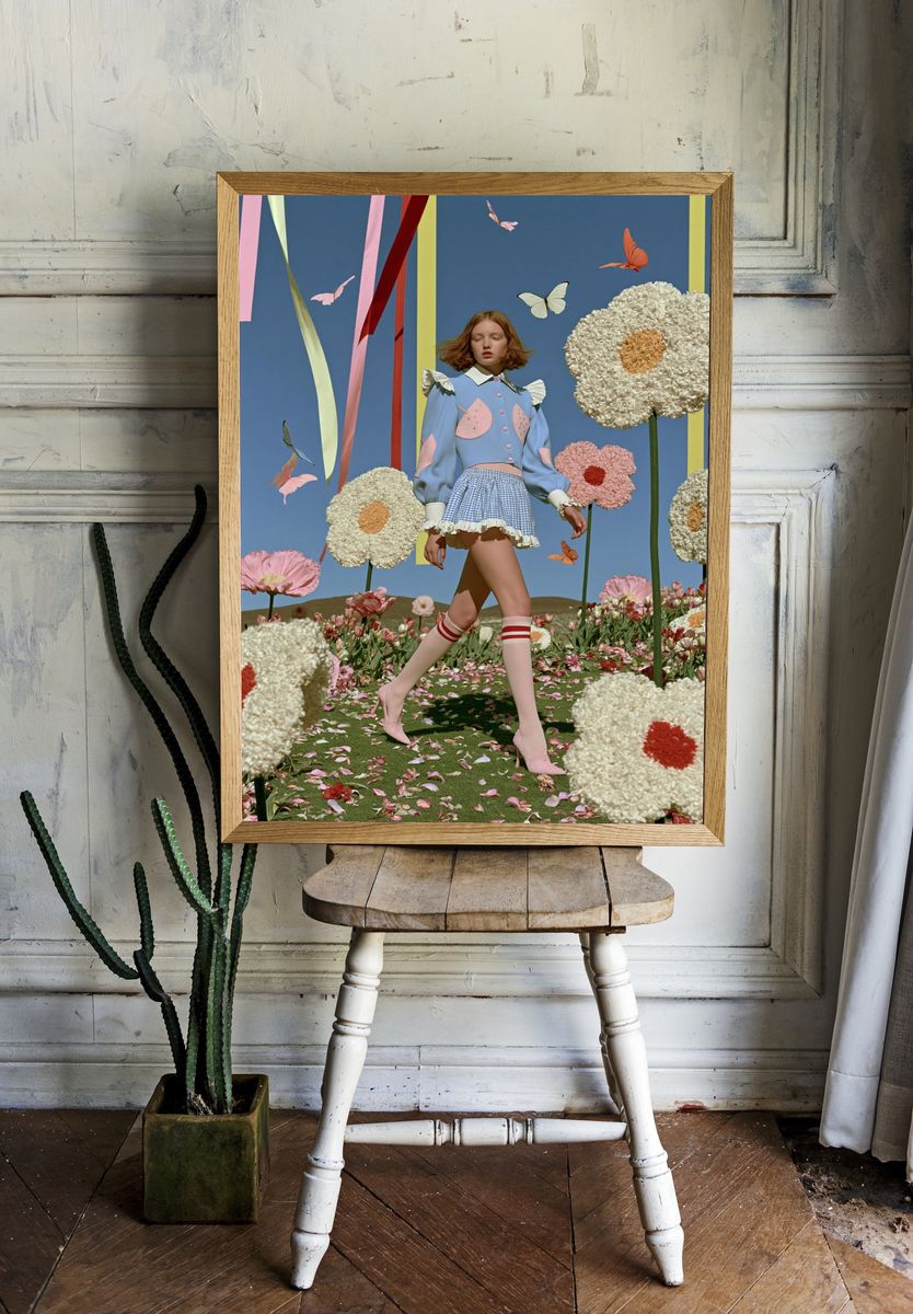 Pastel Fashion Garden Photography Poster. room preview
