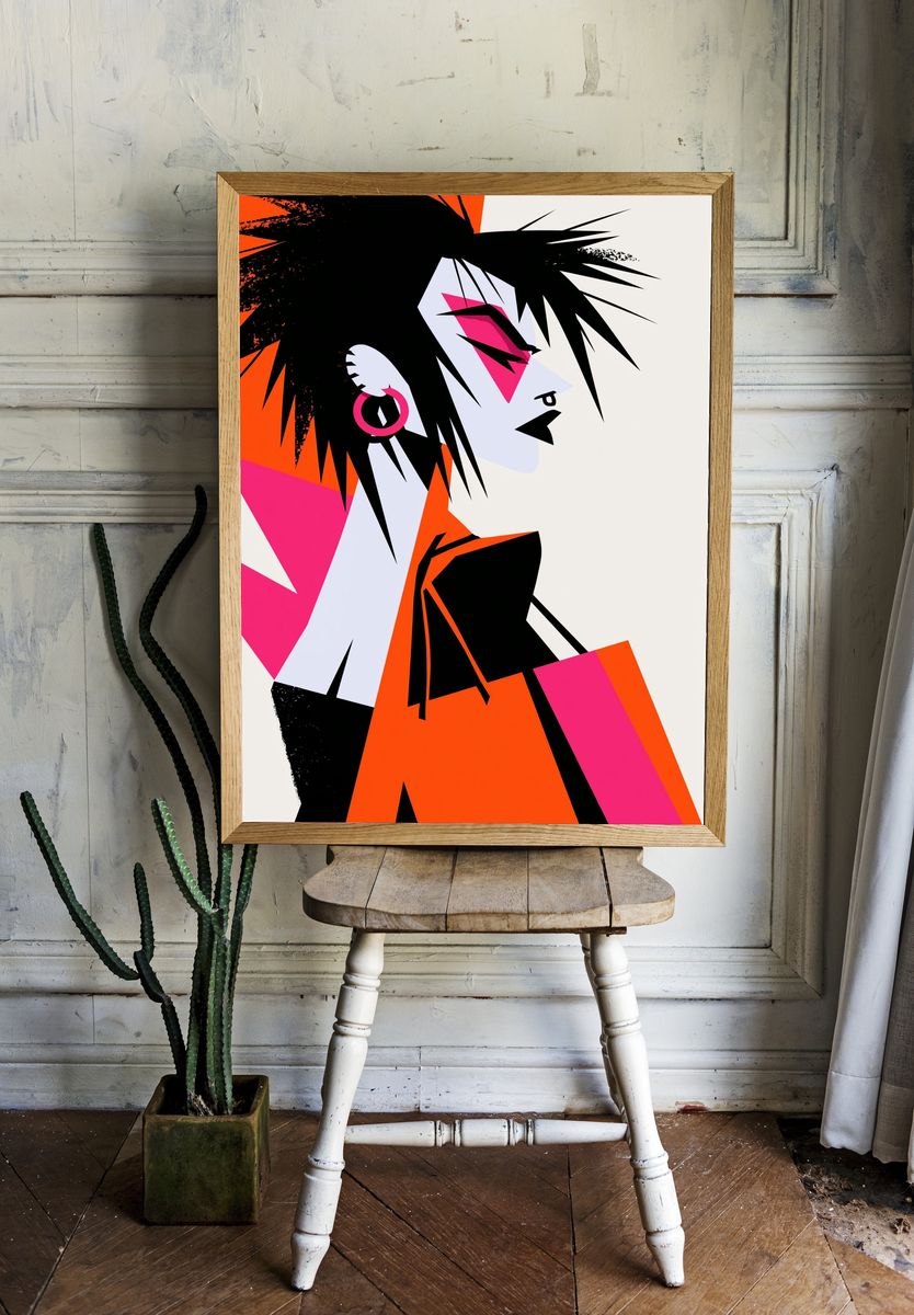 Pop Art Portrait Poster. room preview