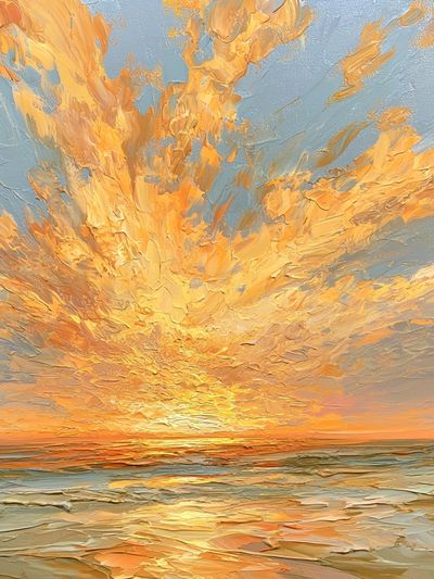 Golden Seascape Sunrise Print.