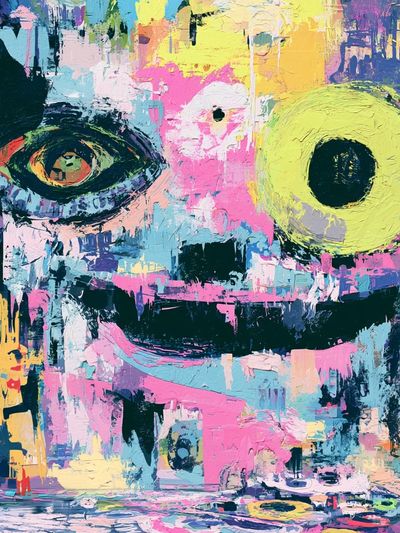 Abstract Face Pop-Art Poster. poster