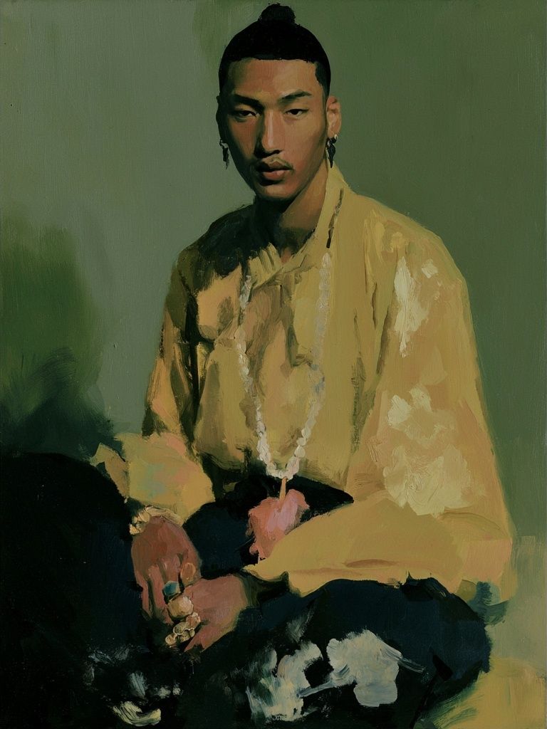Contemplative Portrait Fine-Art Poster. poster detail