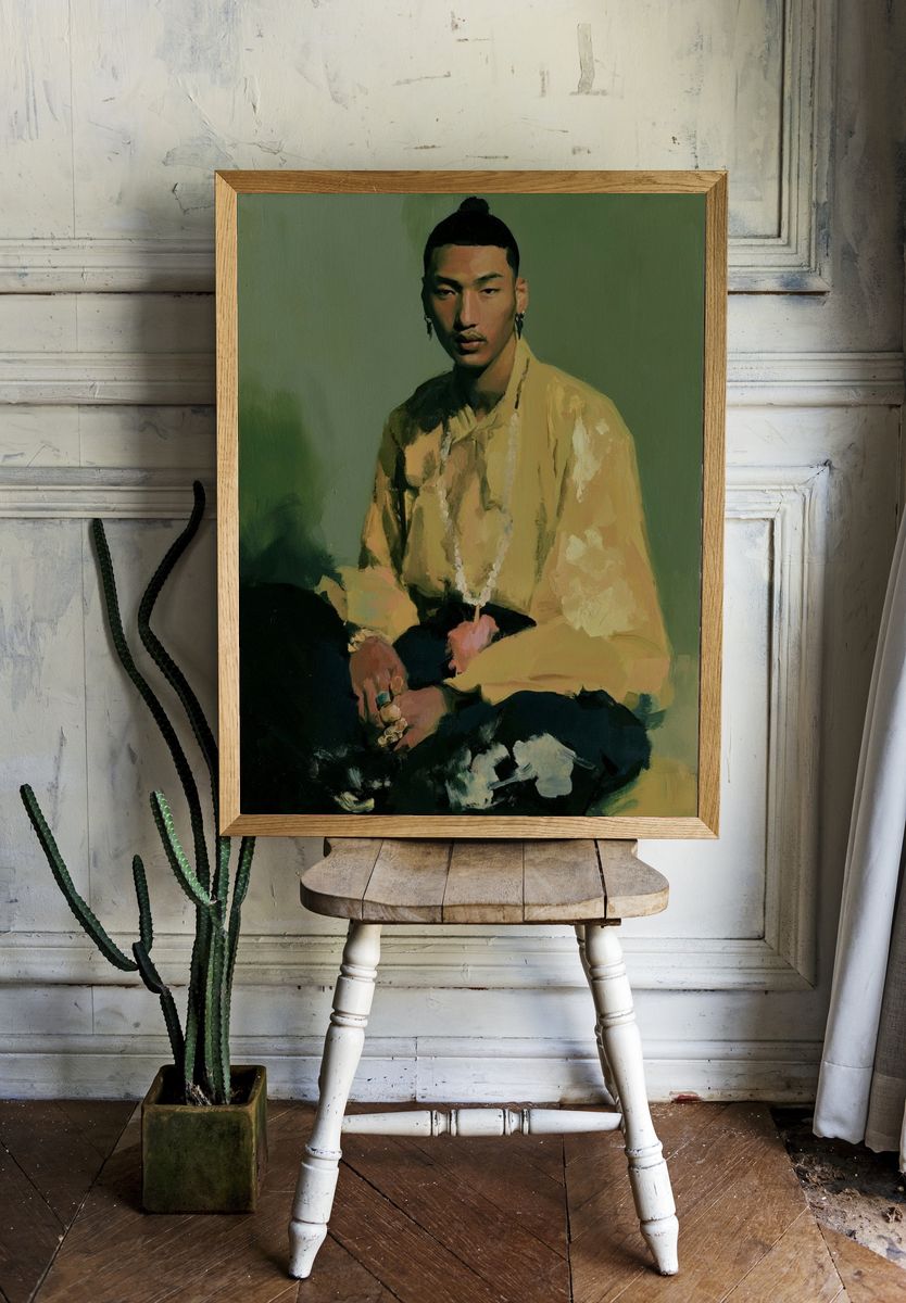 Contemplative Portrait Fine-Art Poster. — room view 1