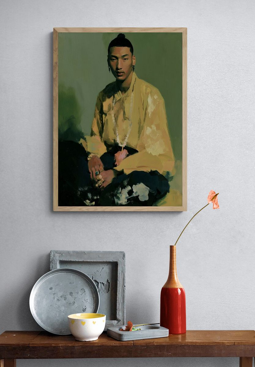 Contemplative Portrait Fine-Art Poster. — room view 3