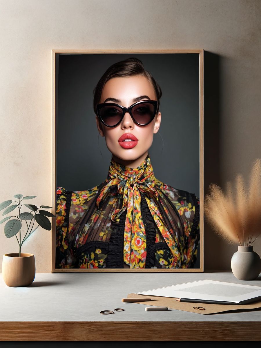 Fashion Portrait Photography Poster. — room view 2