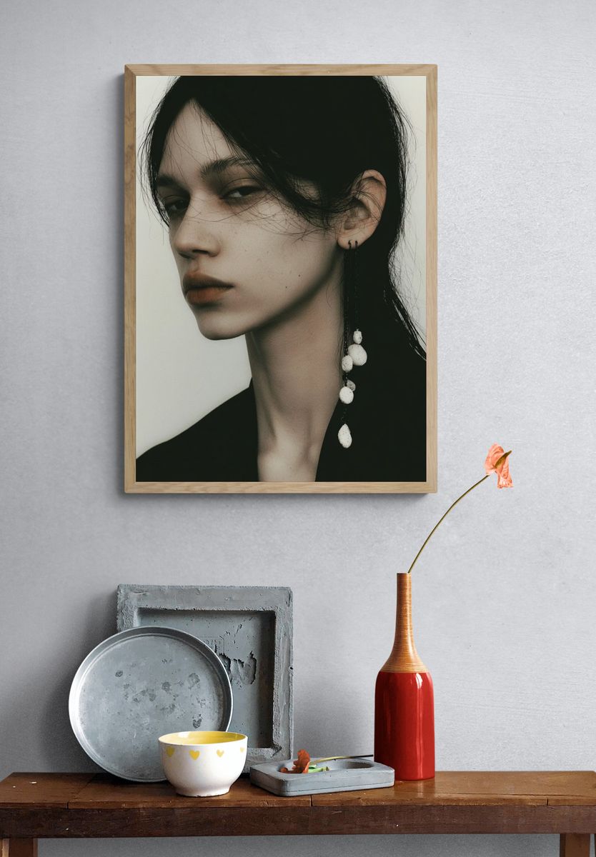 Moody Fashion Portrait Poster. — room view 3