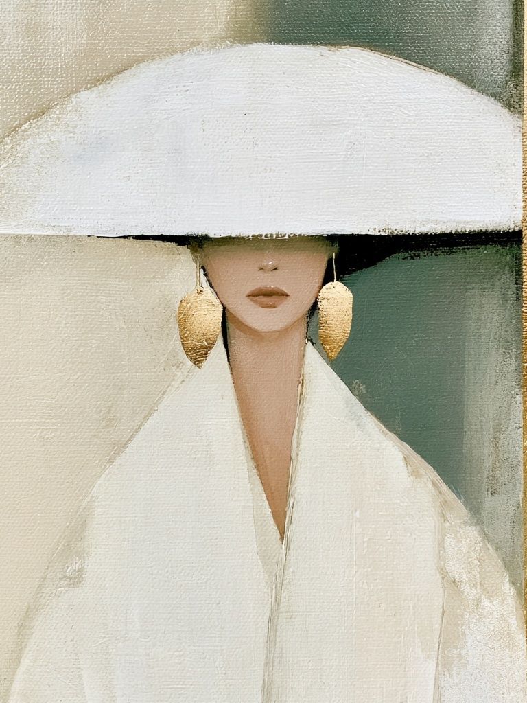 Elegant Woman Portrait Print. poster detail