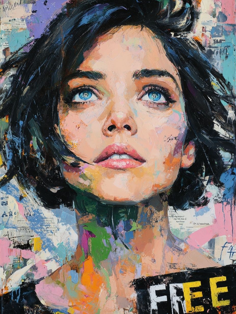 Colorful Woman Portrait Fine-Art Poster. poster — fine-art art
