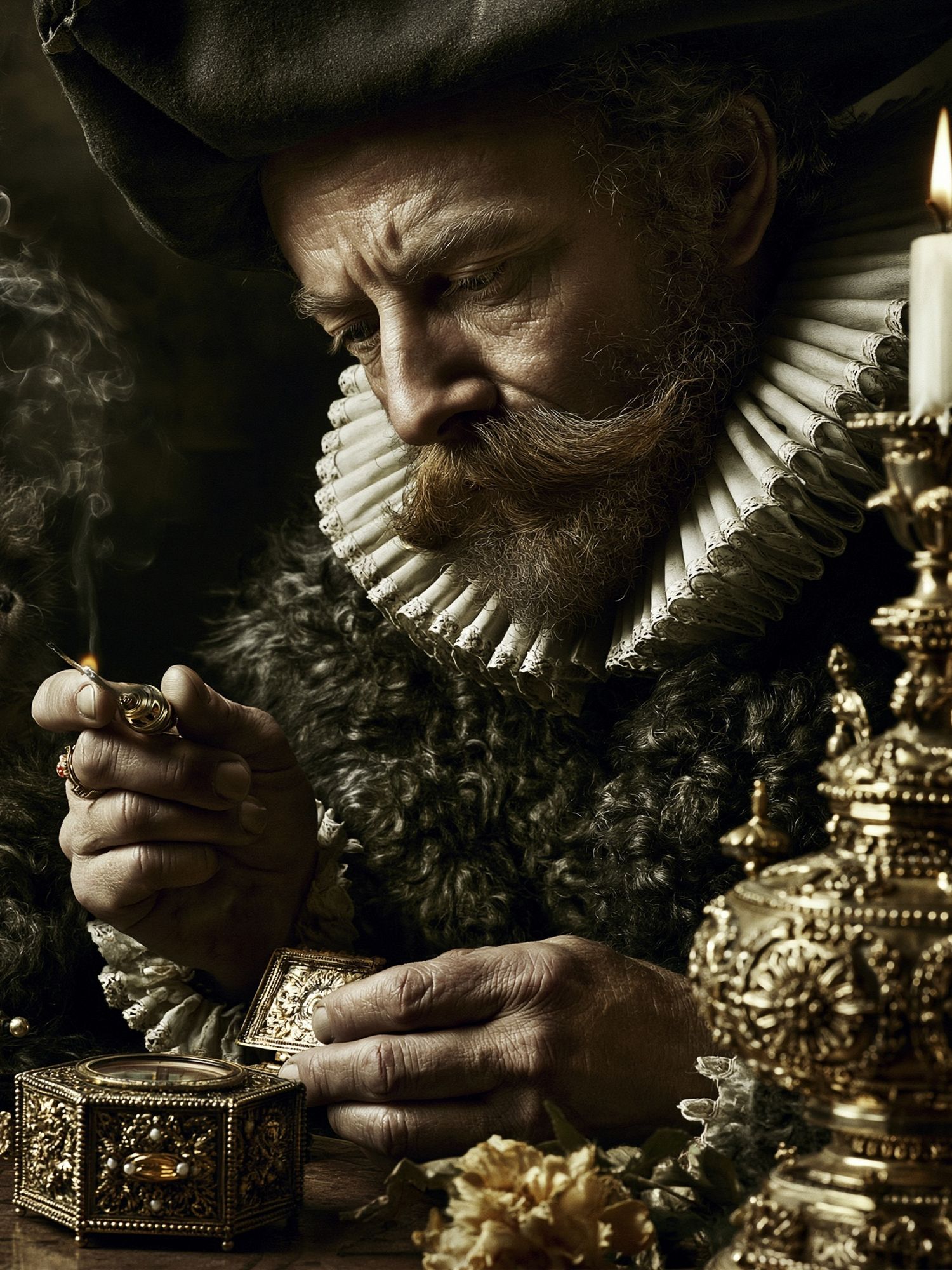 Baroque Scholar Portrait Print. poster detail