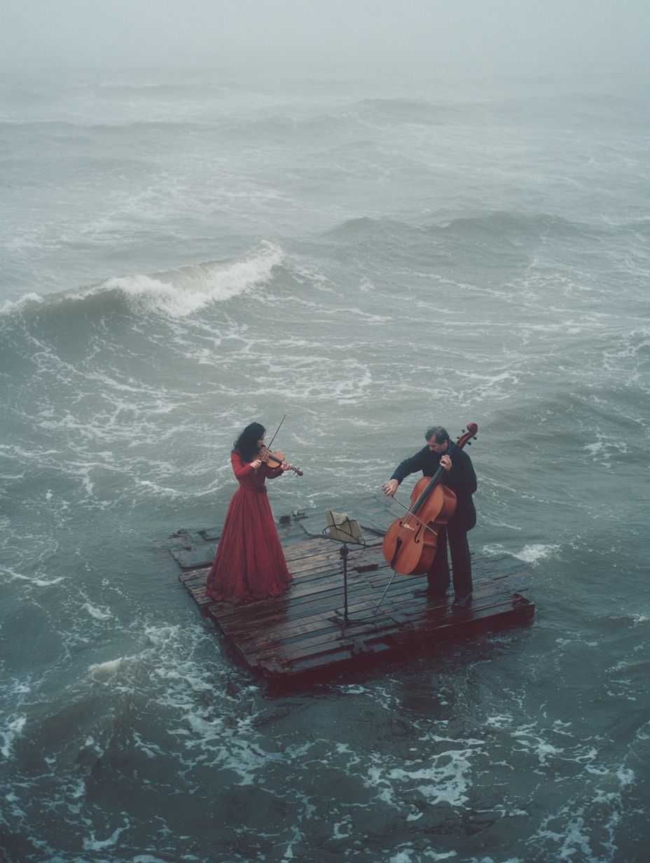Musicians at Sea — Fine Art Print. poster detail