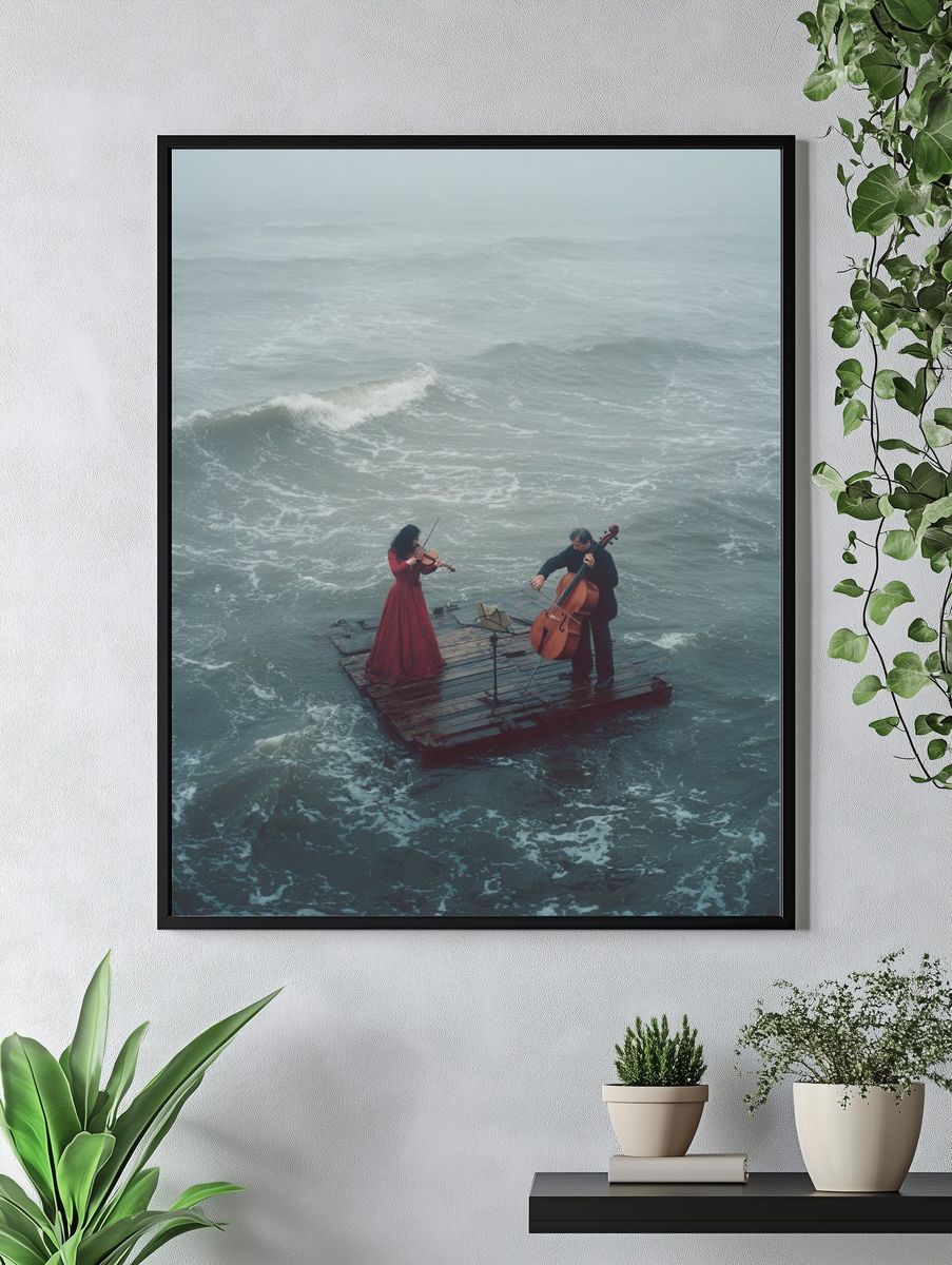 Musicians at Sea — Fine Art Print. — room view 4