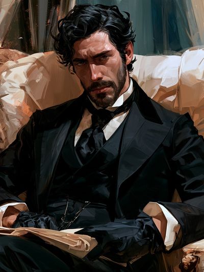 Victorian Gentleman Portrait Print.