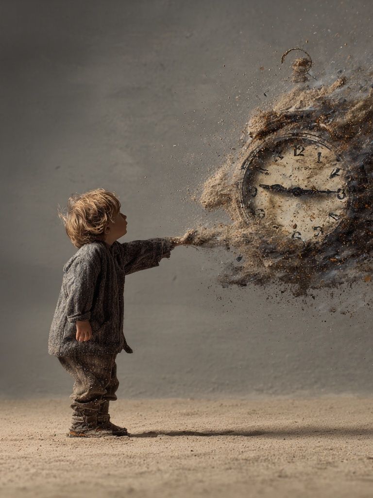 Time Dust Surrealism Print. poster — fine-art art