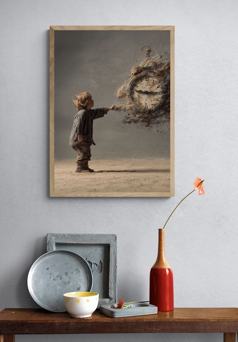 Time Dust Surrealism Print. — room view 3