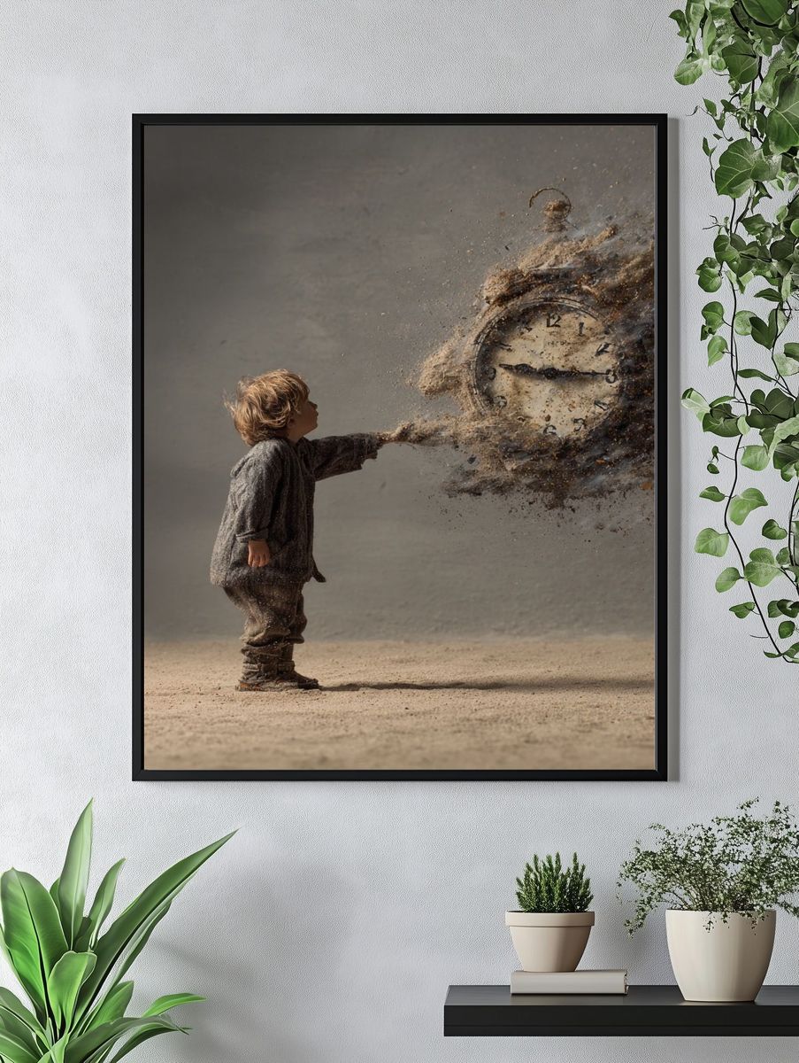 Time Dust Surrealism Print. — room view 4