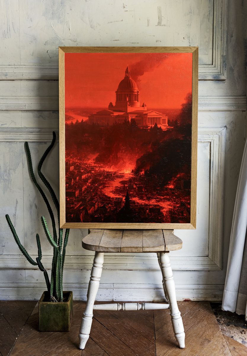 Capitol Inferno — Fine-Art Print. room preview