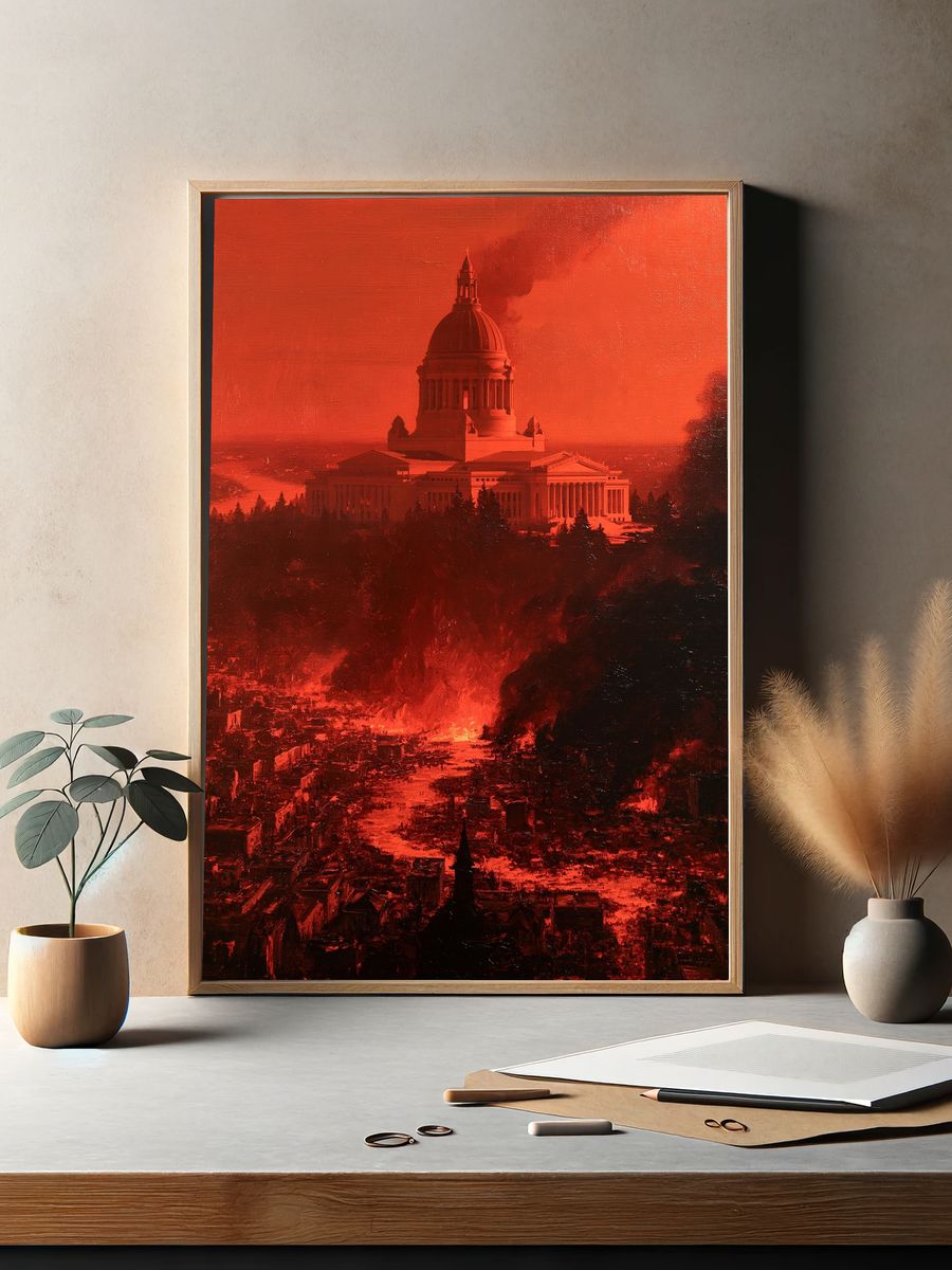 Capitol Inferno — Fine-Art Print. — room view 2