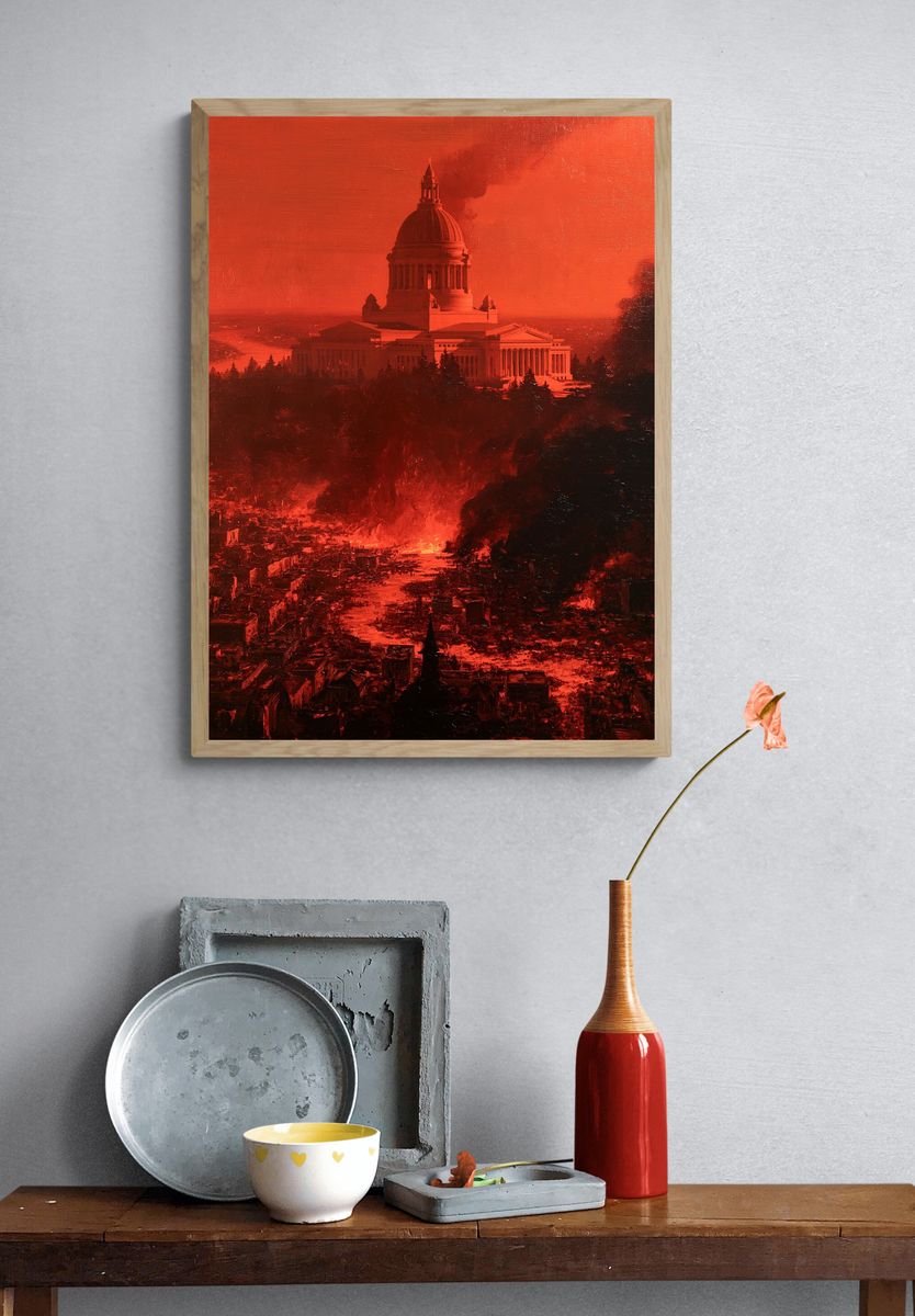 Capitol Inferno — Fine-Art Print. — room view 3