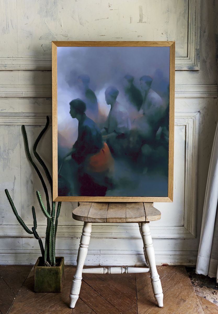 Dreamlike Crowd — Fine-Art Print. room preview