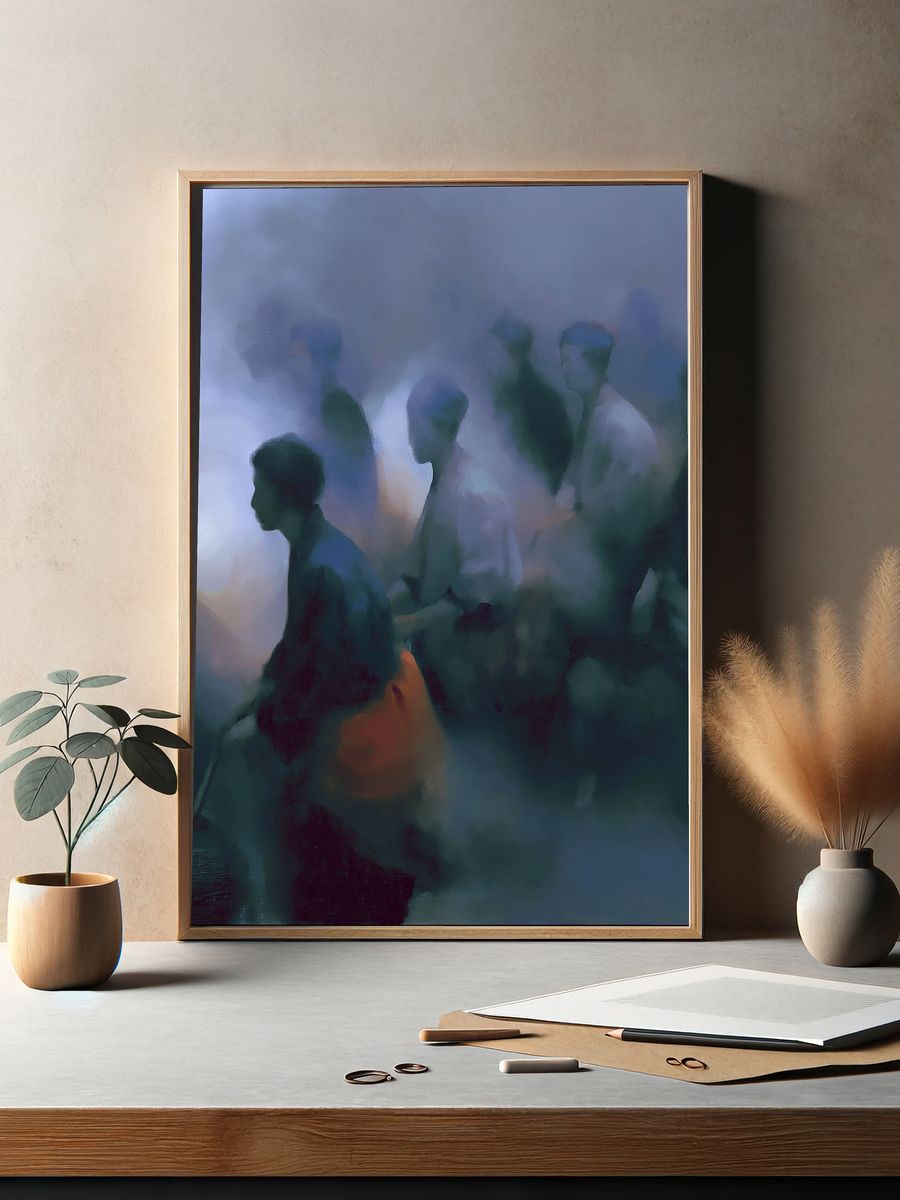 Dreamlike Crowd — Fine-Art Print. — room view 2