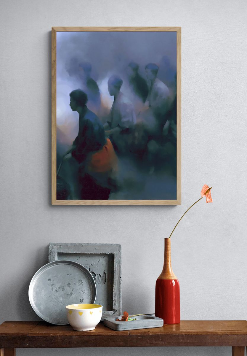 Dreamlike Crowd — Fine-Art Print. — room view 3