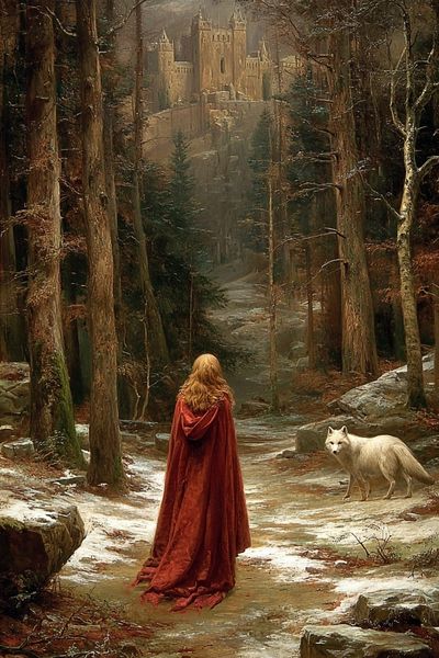 Forest Castle Encounter Fine-Art Print. poster print