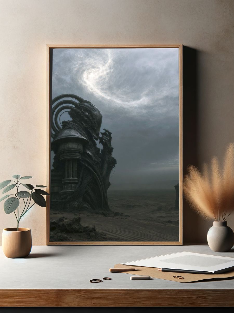Surreal Desert Ruins Fine-Art Print. — room view 2
