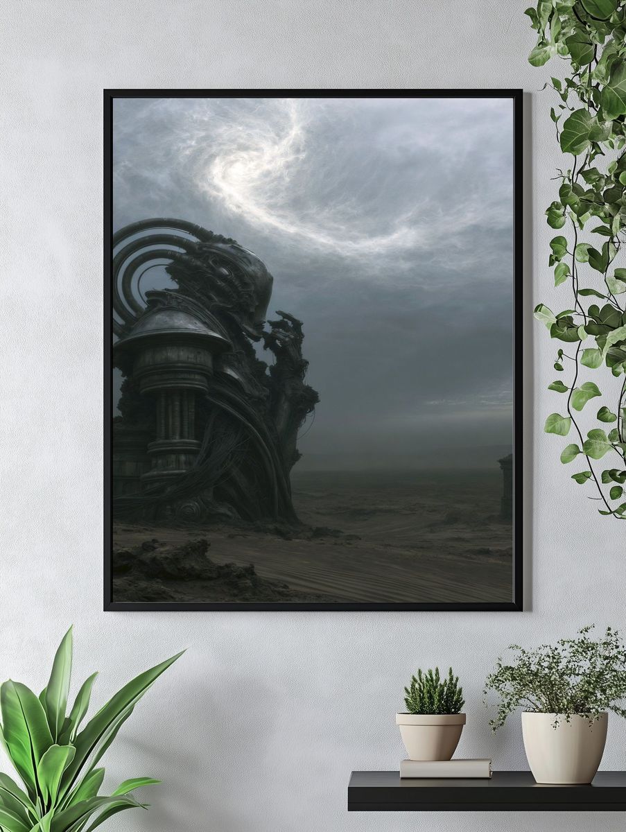 Surreal Desert Ruins Fine-Art Print. — room view 4