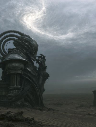 Surreal Desert Ruins Fine-Art Print.