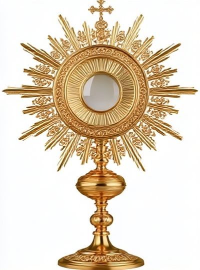 Golden Monstrance Religious Print.