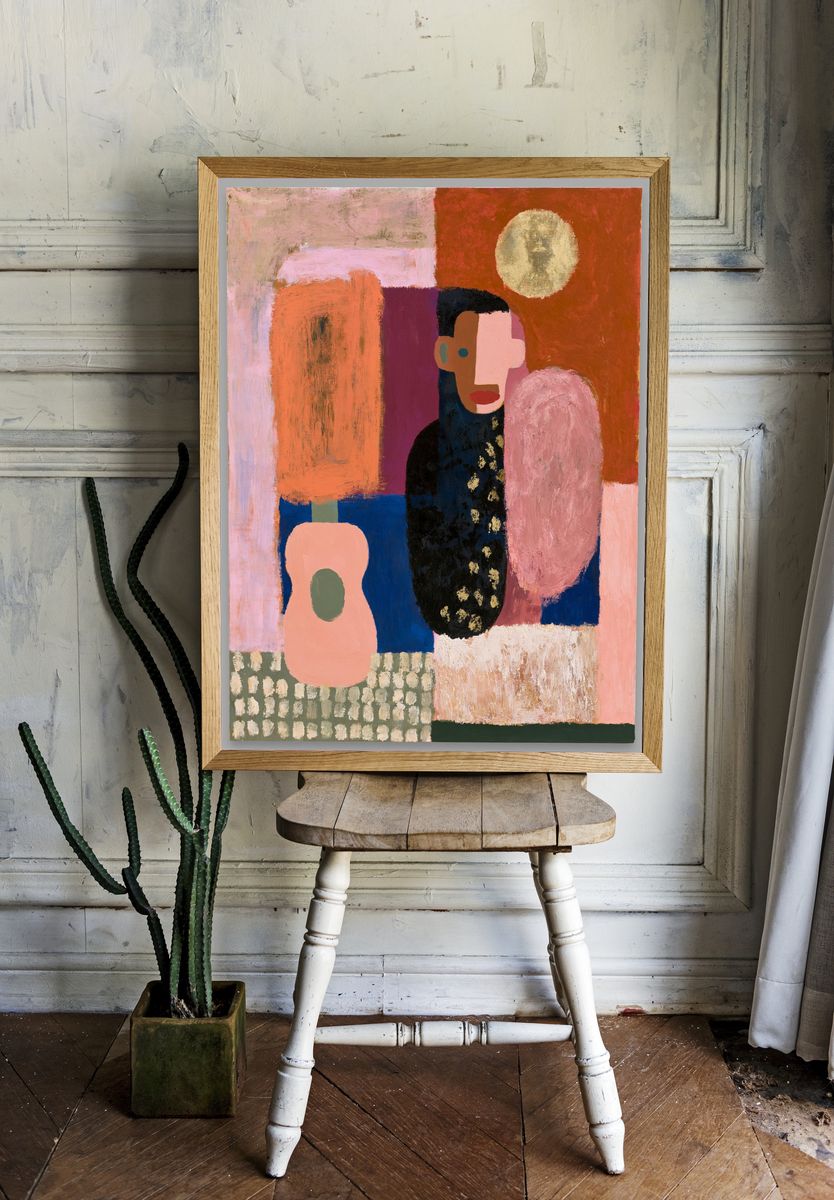 Abstract Figure Composition Poster. room preview