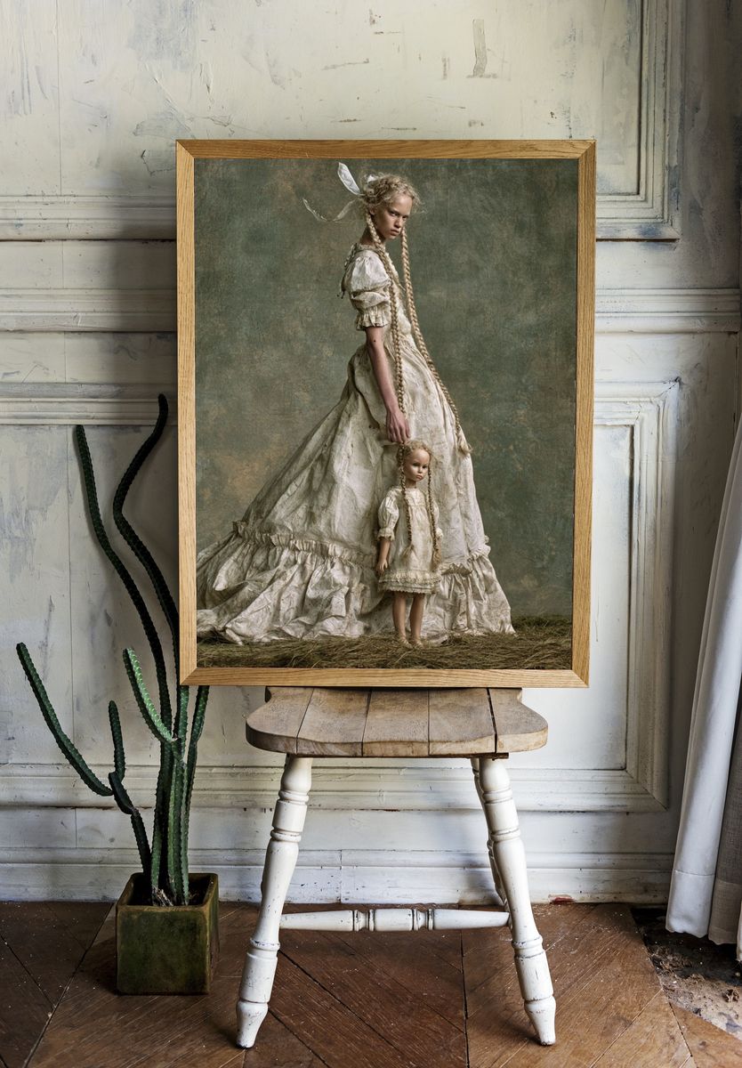 Surreal Doll Portrait Print. — room view 1