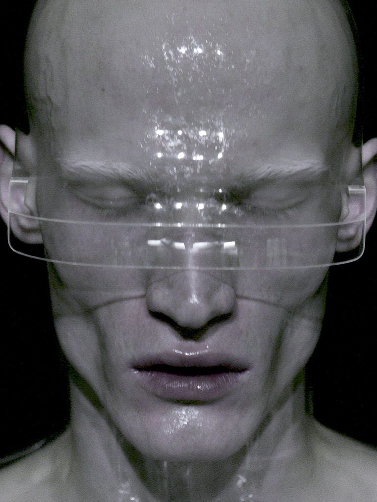 Surreal Cybernetic Portrait Print. poster — fine-art art