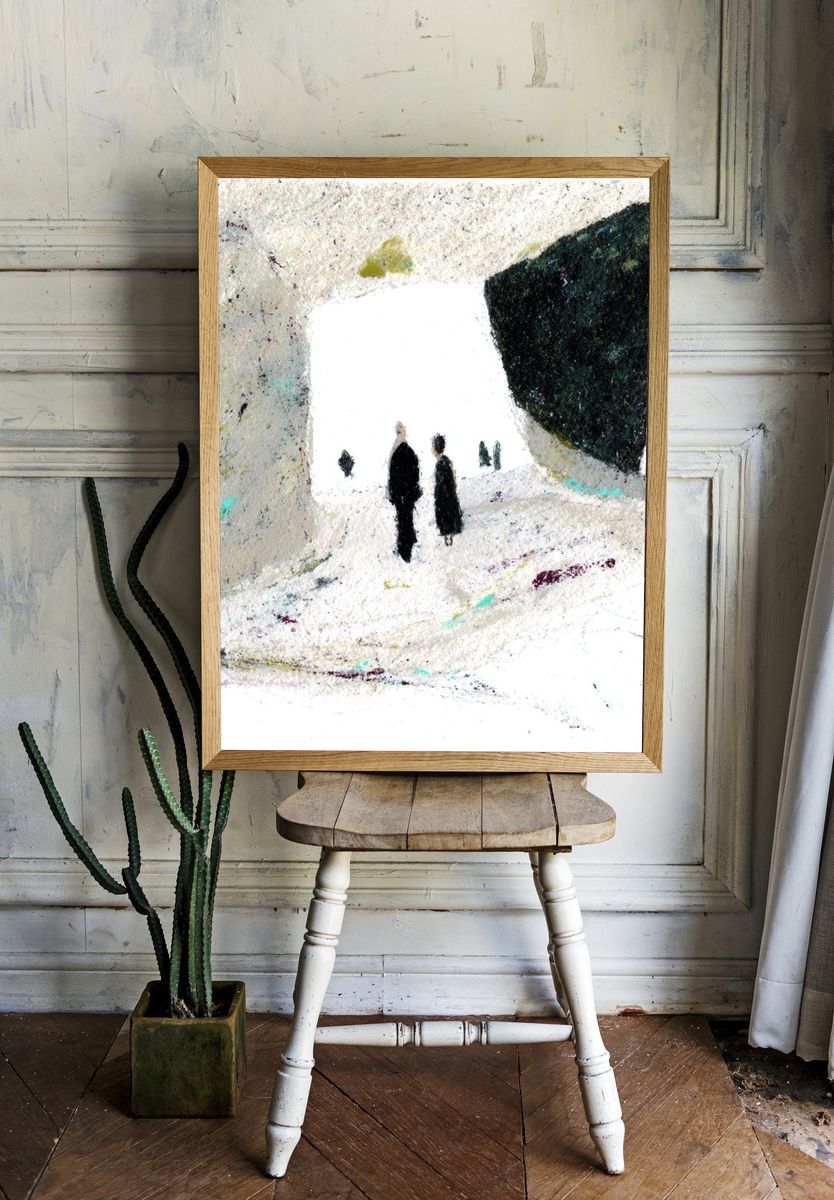 Abstract Figures in White Space Poster. — room view 1