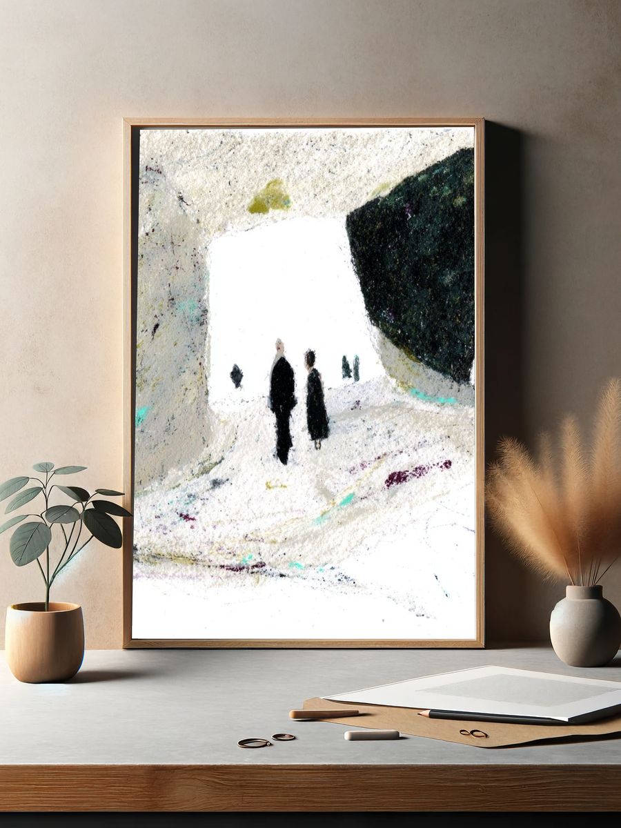 Abstract Figures in White Space Poster. — room view 2