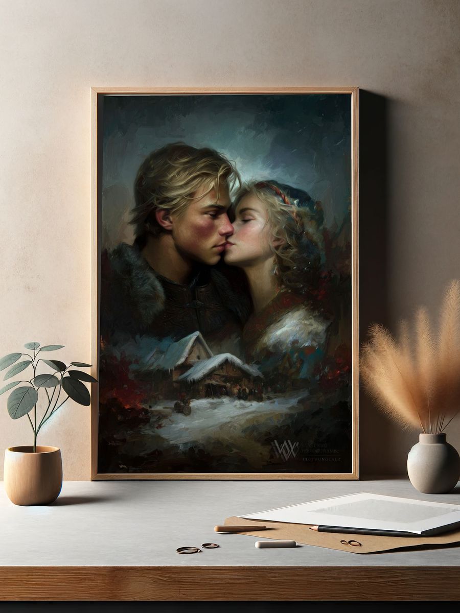 Winter Lovers Fantasy Print. — room view 2