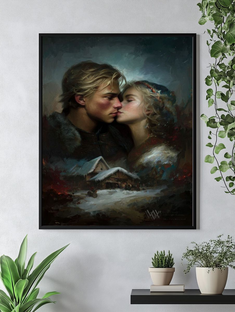 Winter Lovers Fantasy Print. — room view 4