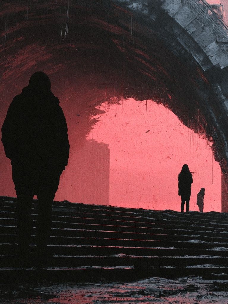 Urban Silhouette Tunnel Poster. poster detail