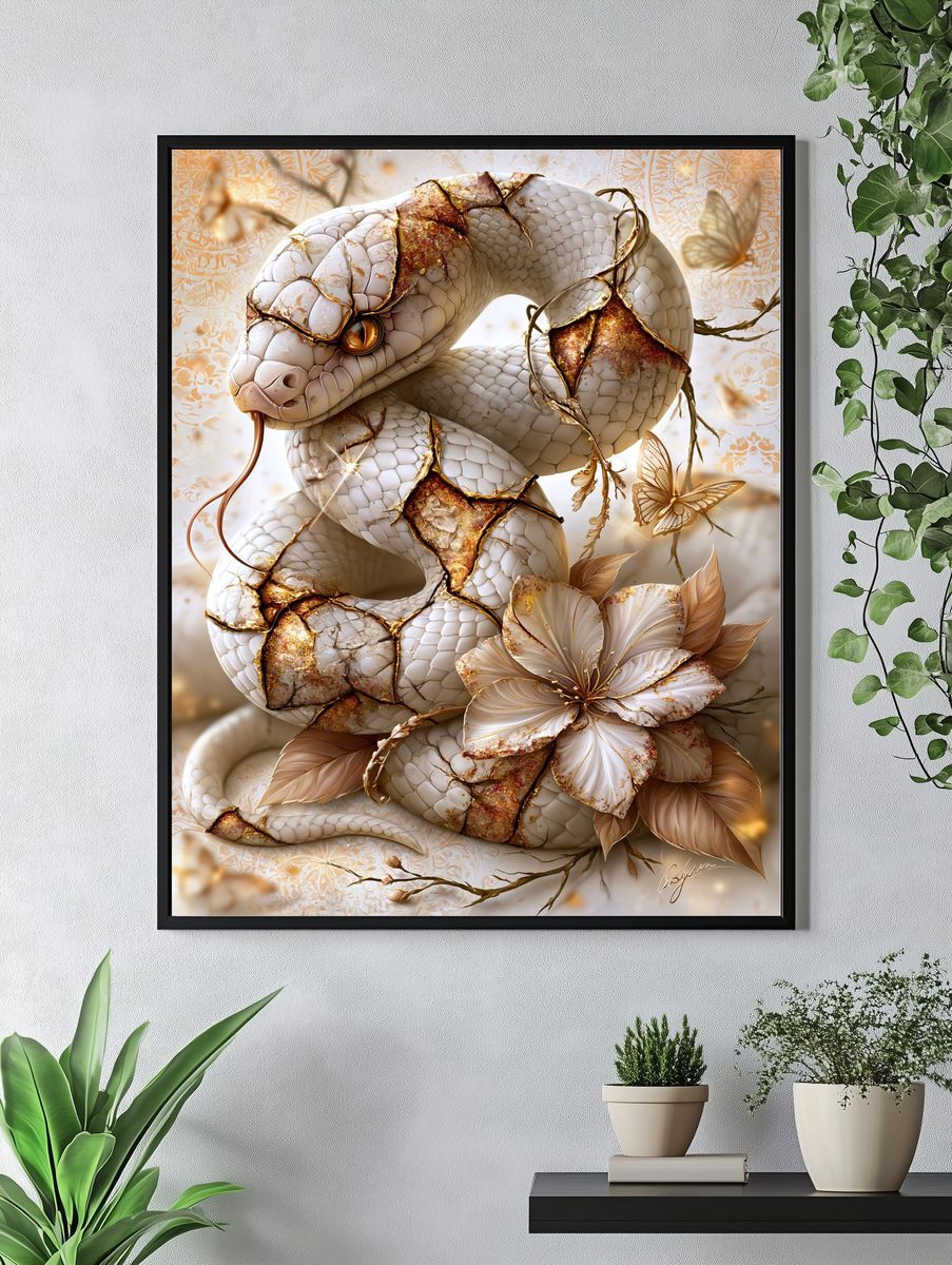 Golden Serpent and Bloom Poster. — room view 4