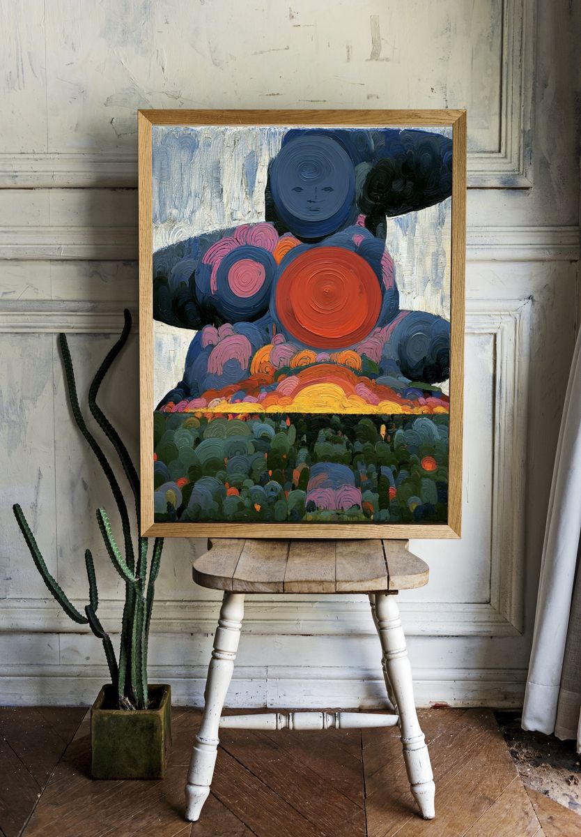 Surreal Sunset Landscape Print. — room view 1