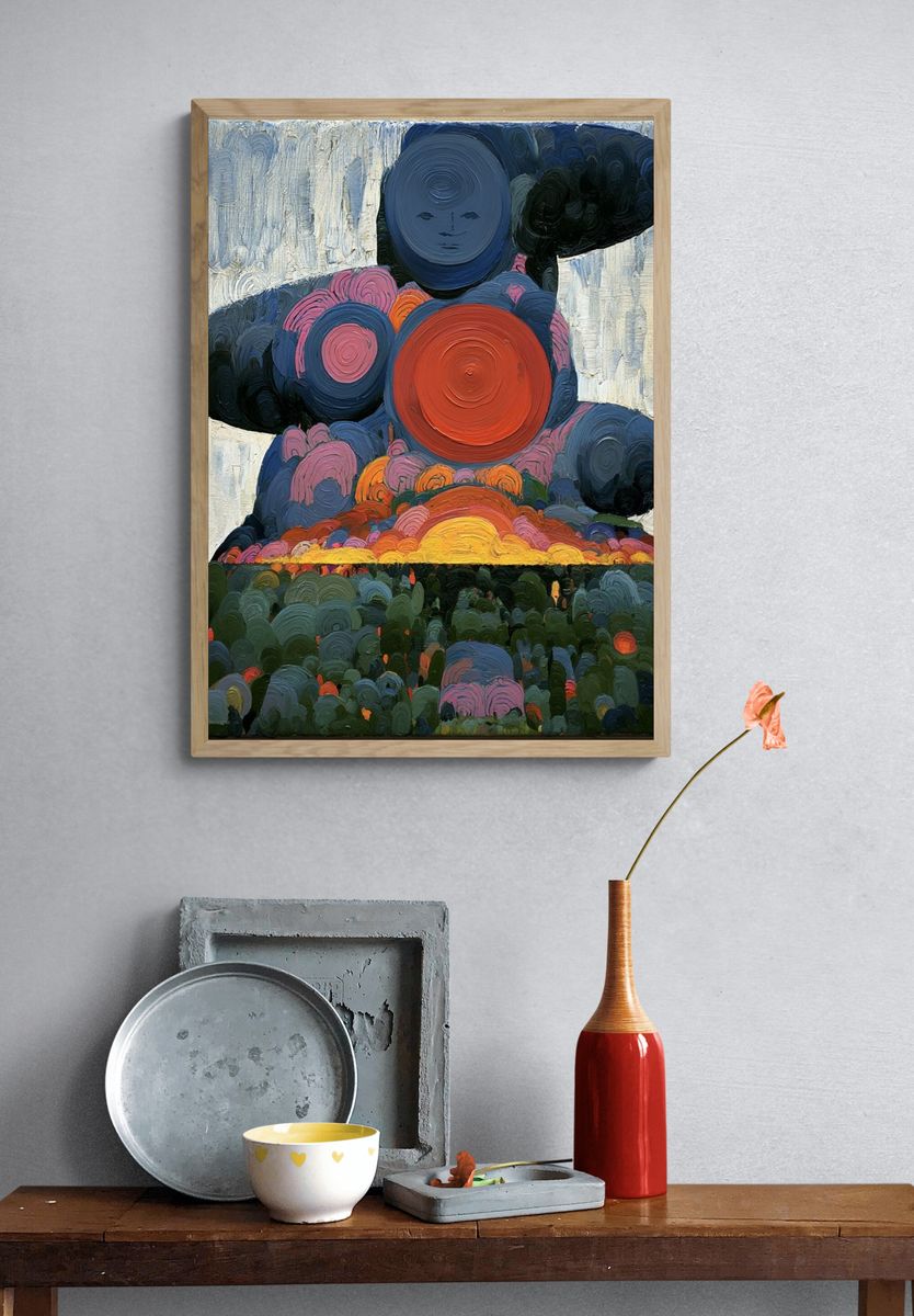 Surreal Sunset Landscape Print. — room view 3