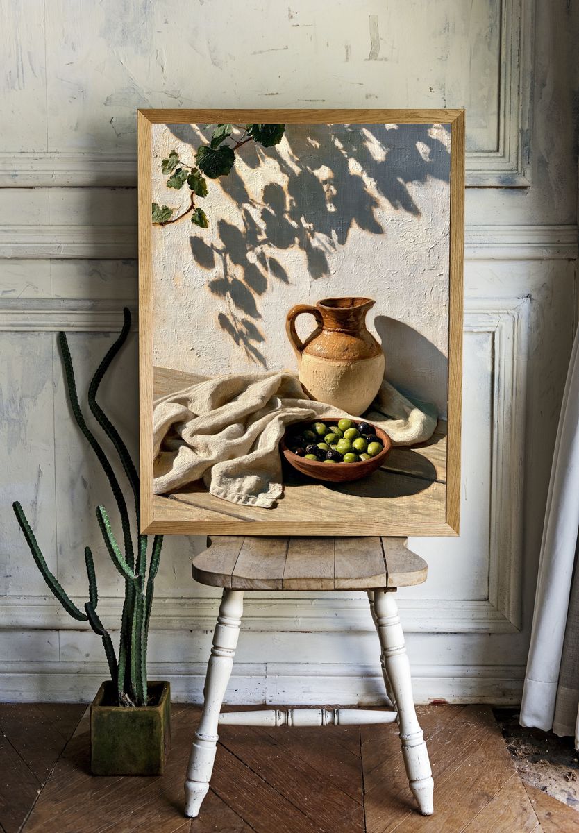 Mediterranean Still Life — Fine-Art Print. room preview