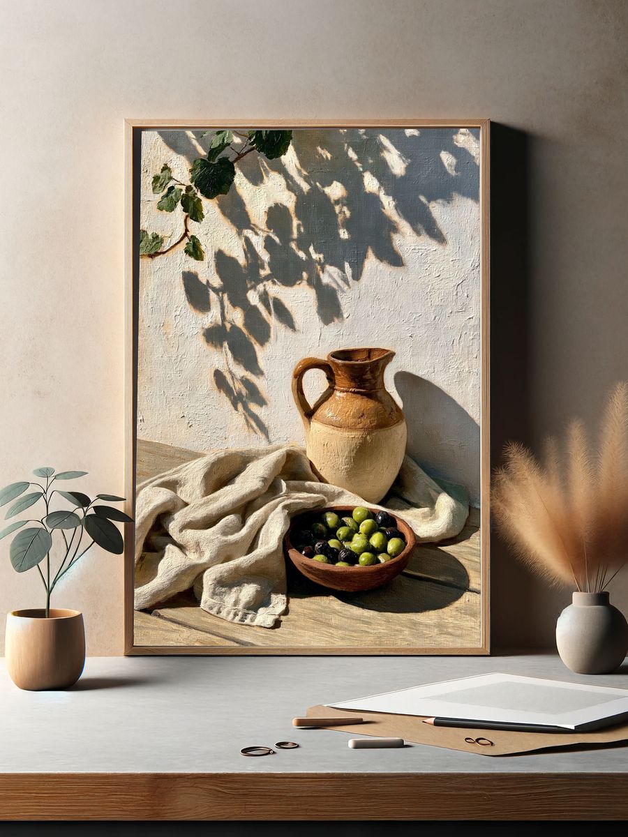 Mediterranean Still Life — Fine-Art Print. — room view 2