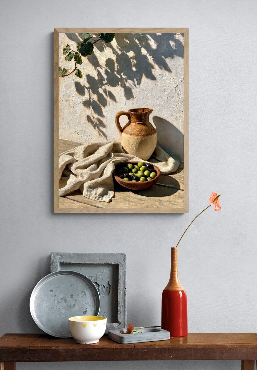 Mediterranean Still Life — Fine-Art Print. — room view 3