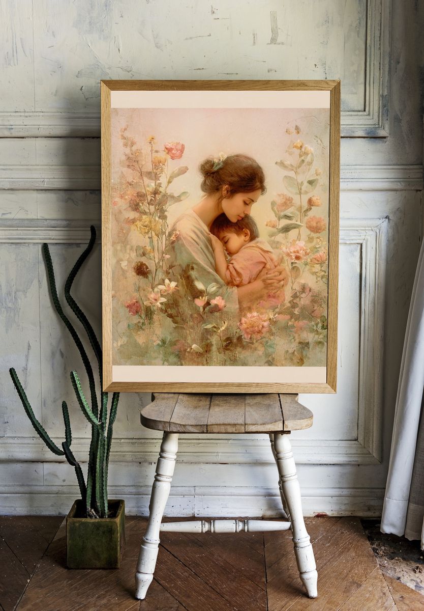Mother and Child Floral Print. room preview