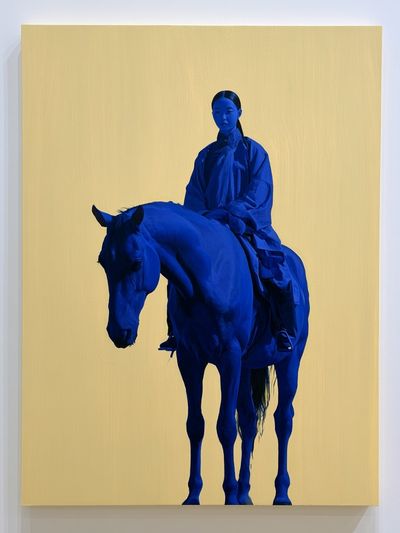 Blue Rider Contemporary Print. poster