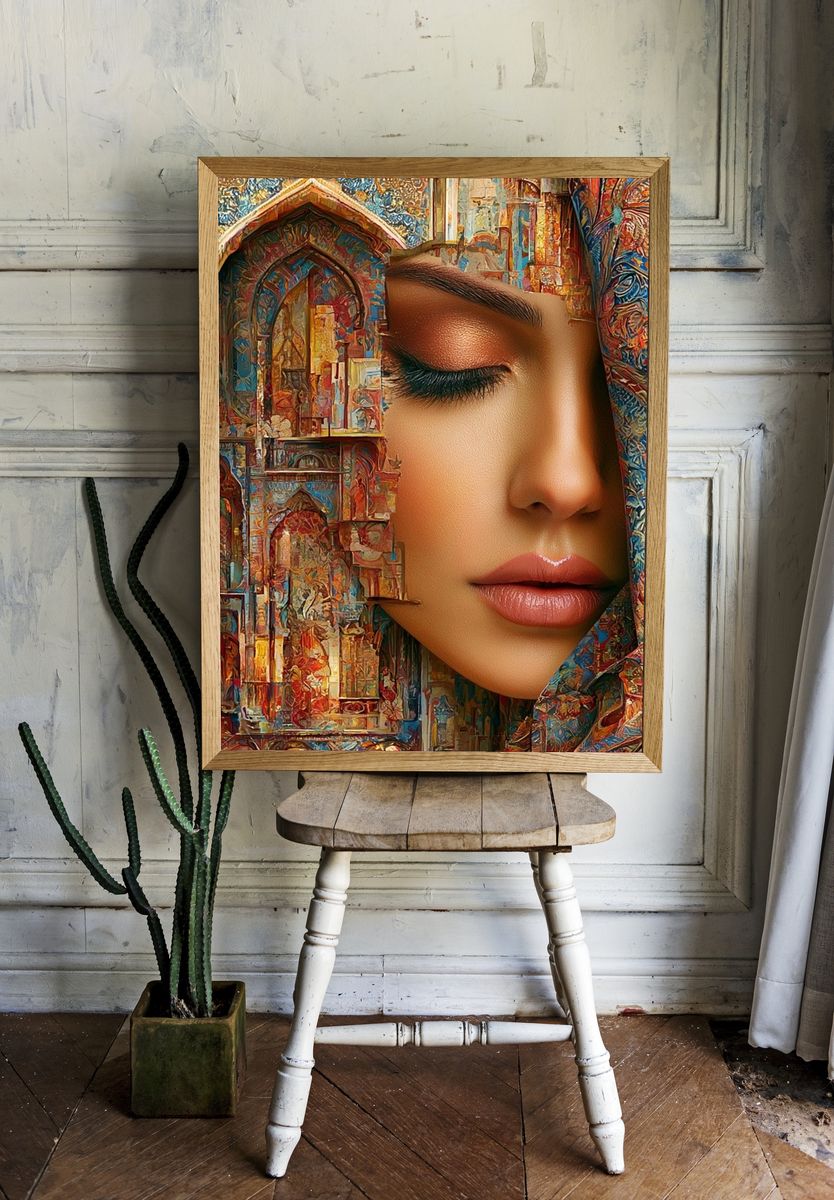 Dreaming Woman Fine-Art Poster. — room view 1