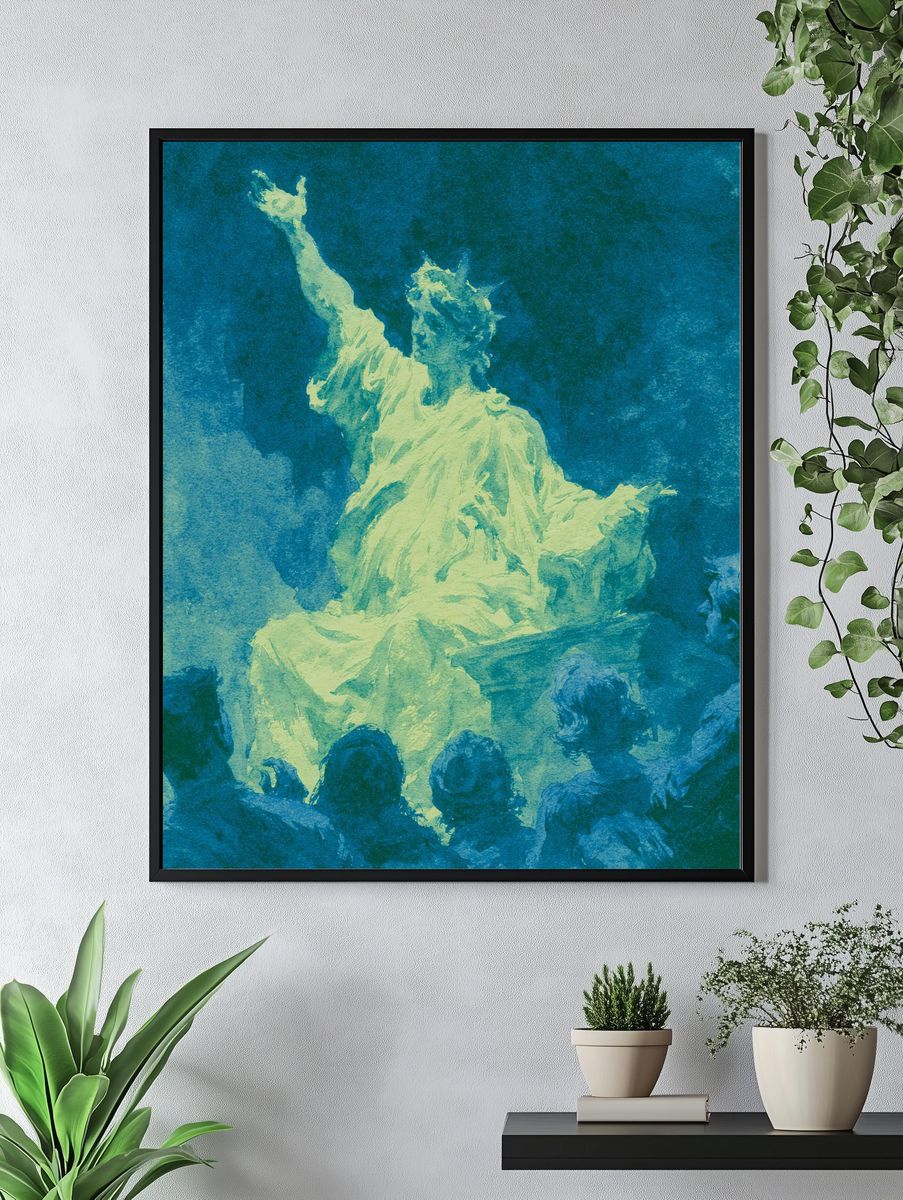 Statue of Liberty Underwater Print. — room view 4