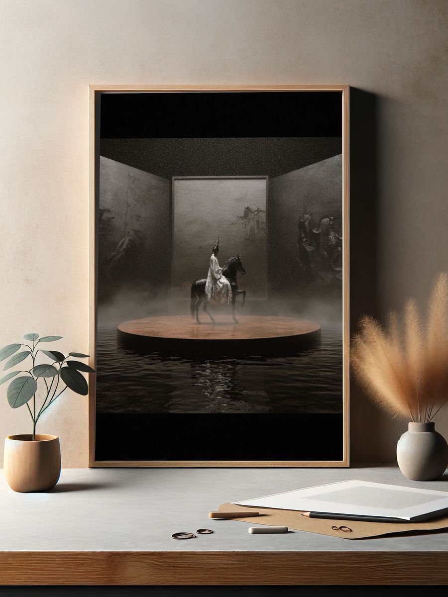 Surreal Horse Rider — Fine-Art Print. — room view 2