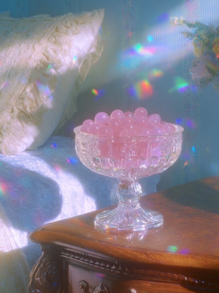 Pastel Crystal Bowl Still Life Poster. poster — fine-art art
