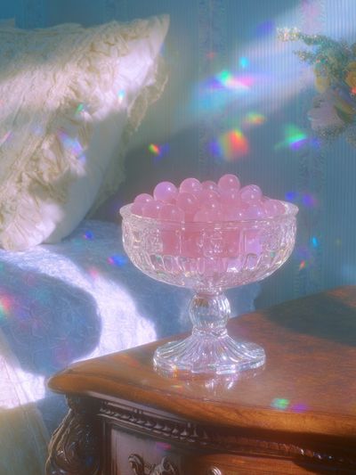 Pastel Crystal Bowl Still Life Poster.